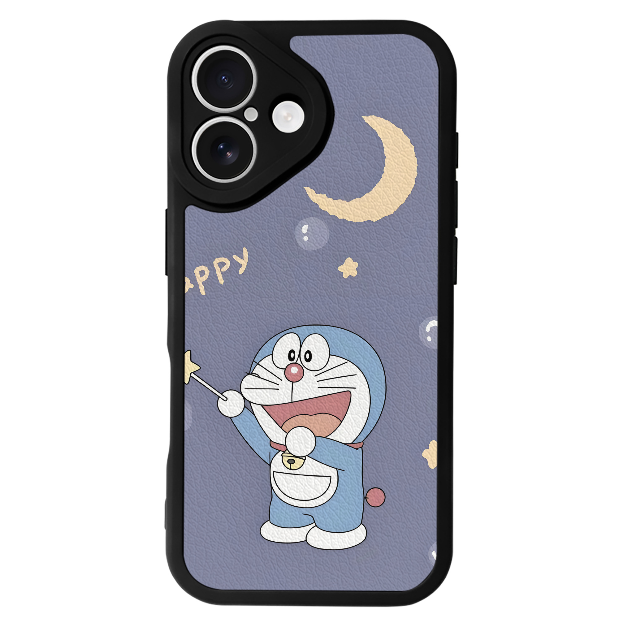 （画像用） ドラえもん Doraemon 【iPhone 16シリーズ対応】シリコンスマホケース（レザー調） 材質：シリコン